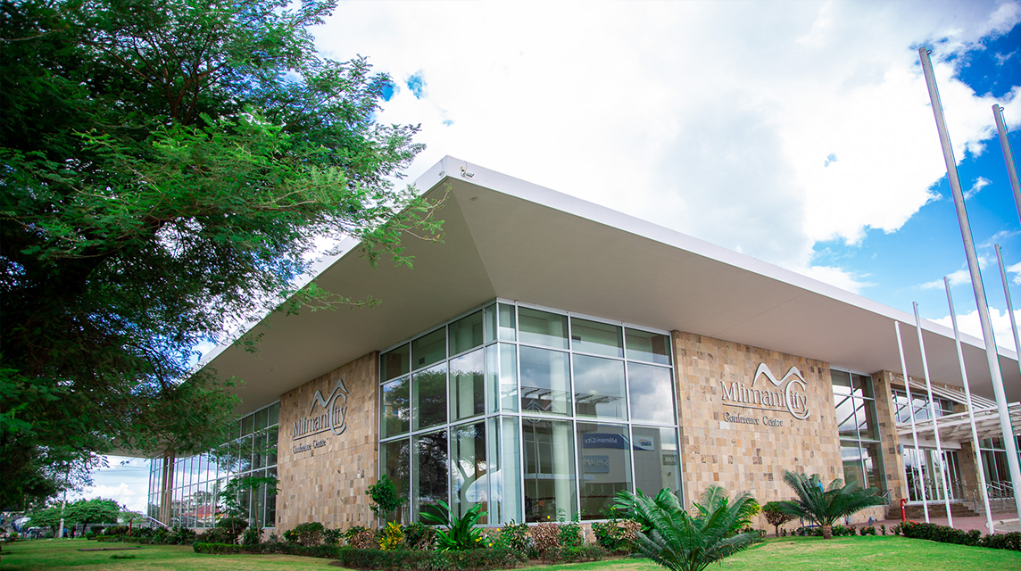 Mlimani City Conference Centre at blue hour
